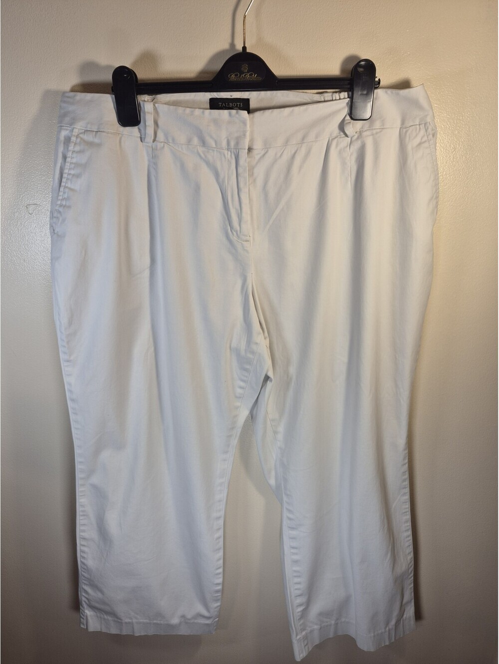 Talbots Size 20W Petite Heritage Pants Crop Ankle Khaki Career Minimalist